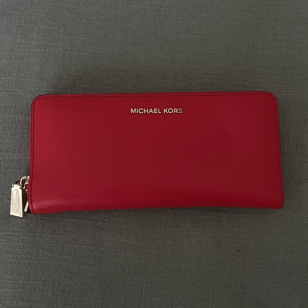 DEEP CORAL MICHAEL KORS CONTINENTAL WALLET